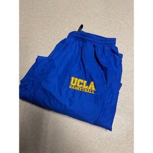 VTG Adidas UCLA Basketball Track Pants Mens XL Blue Yellow Athletic Zip Legs